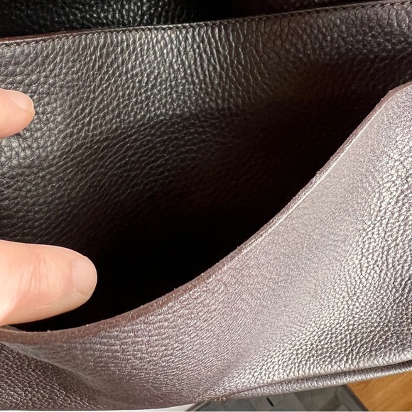 CALVIN KLEIN Shoulder/Crossbody bag with flap closure. Brown. Unlined. - Picture 6 of 8